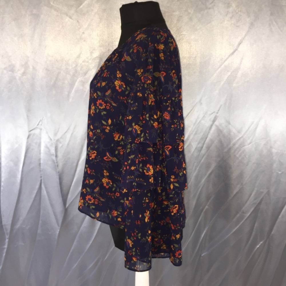 Madewell floral printed ruffle sleeve blouse - Picture 2 of 10